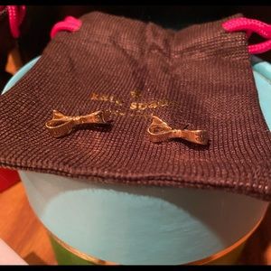 Kate Spade Gold bow earrings